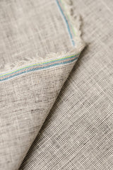 1 Yard Charcoal or Off White 2 Tone Melange Softened Pure Linen Fabric, Midweight 58 Inches Wide