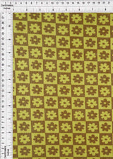 1 Yard Polyester Spandex Mesh Fabric Daisy Floral Print Soft Stretch Lightweight 54" Width