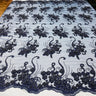 1 Yard Luxury Beaded and Corded Lace Fabric on Soft Polyester Net Mesh 54" Width