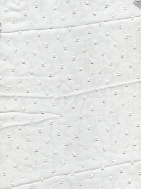 1 Yard Lightweight Swiss Dot Chiffon Fabric Solid Woven Sheer Drapery 57/58"