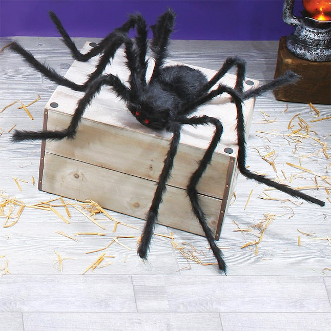 50 Inch Freestanding Halloween Spider Figurine Posable Legs Decoration
