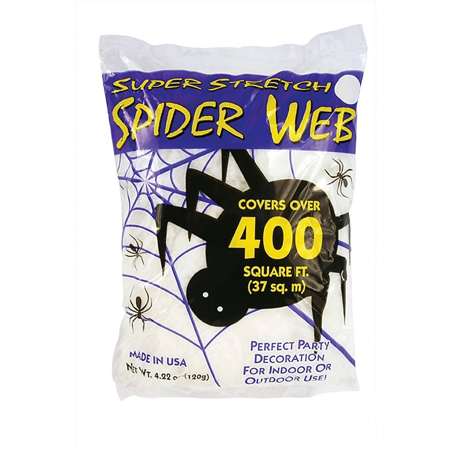 400 Sq Ft Super Stretch Halloween Spider Web Decoration