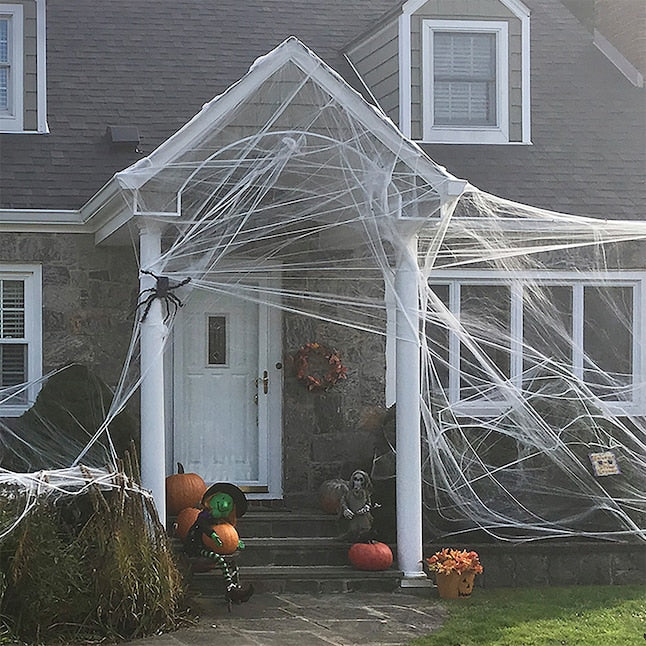 400 Sq Ft Super Stretch Halloween Spider Web Decoration