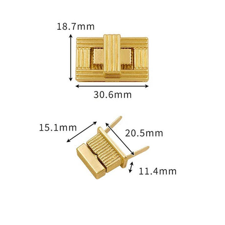 Lock Pick Gun Metal Twist Clip for Handbag