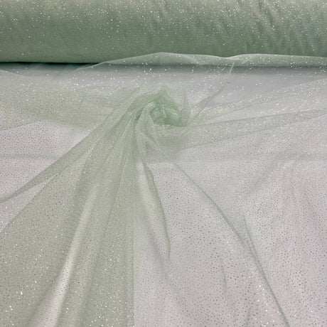 1 Yard 60" Wide Glitter Mesh Fabric Perfect for Bridal, Quinceanera & Dance Costumes