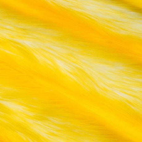1 Yard Snow Luxury Two Tone Shaggy Faux Fur Fabric 58"/60" Width