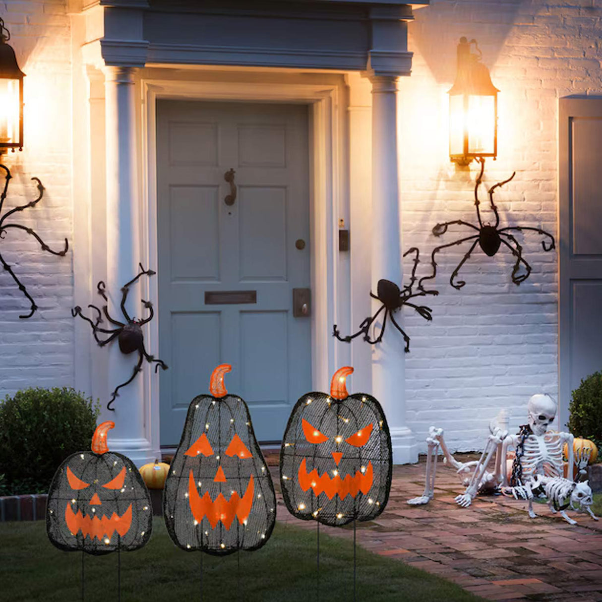 2ft 96in Lighted Jack-o-Lantern Yard Decoration 3 Pack