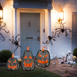 2ft 96in Lighted Jack-o-Lantern Yard Decoration 3 Pack
