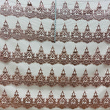 1 Yard 55" Wide Glitter Mesh Fabric Lace Elegant Polyester for Quinceanera & Formal Wear