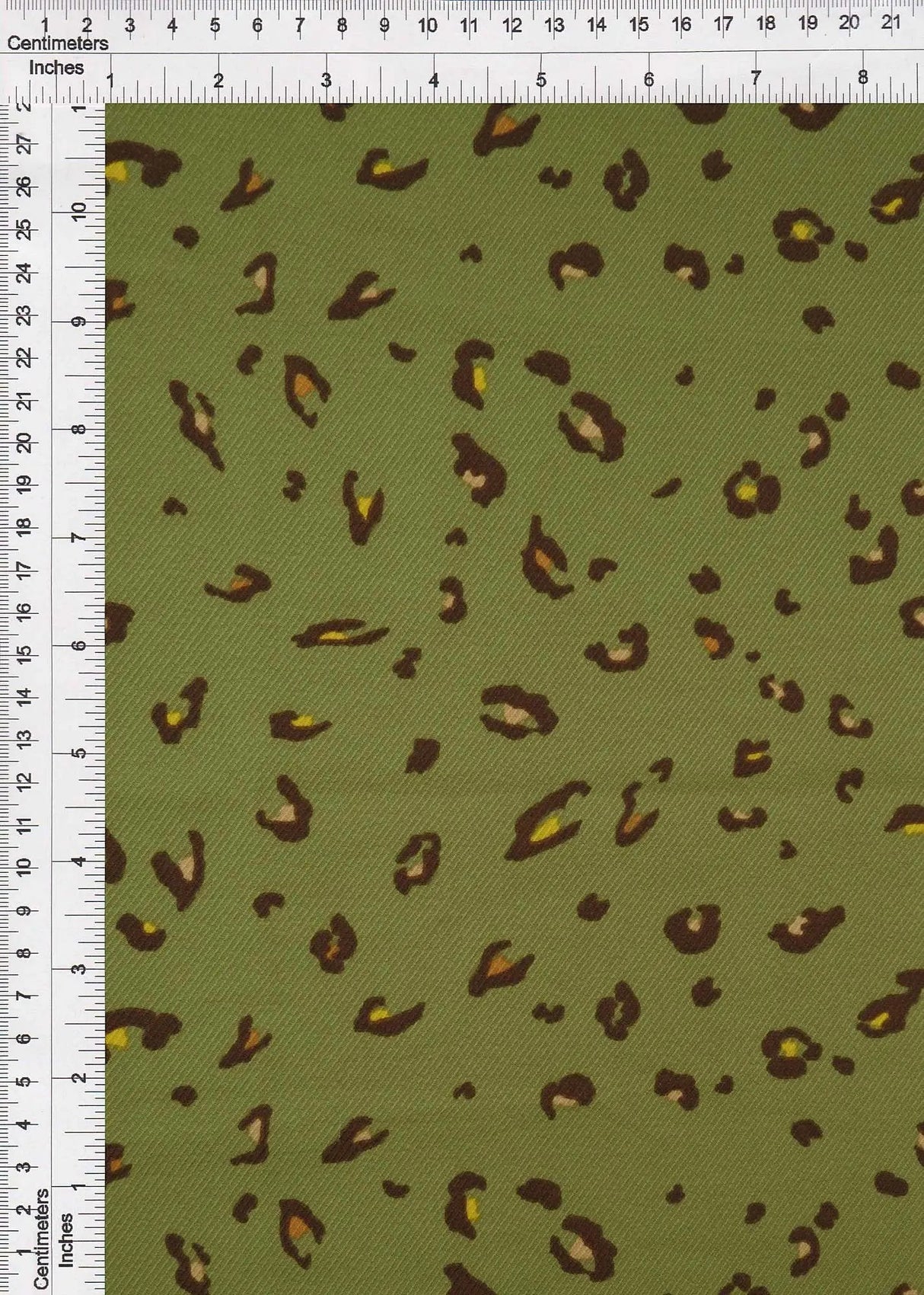 1 Yard Twill Animal Leopard Print Fabric, 58/59? Wide Polyester Spandex Blend