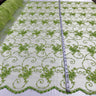 1 Yard Beaded Lace Fabric Embroidered Pearl Sequin Tulle Mesh Dress 52" Width