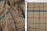 Double Knit Jacquard Plaid Fabric Heavyweight Stretch Material, 58/60" Wide