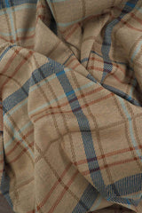 Double Knit Jacquard Plaid Fabric Heavyweight Stretch Material, 58/60" Wide