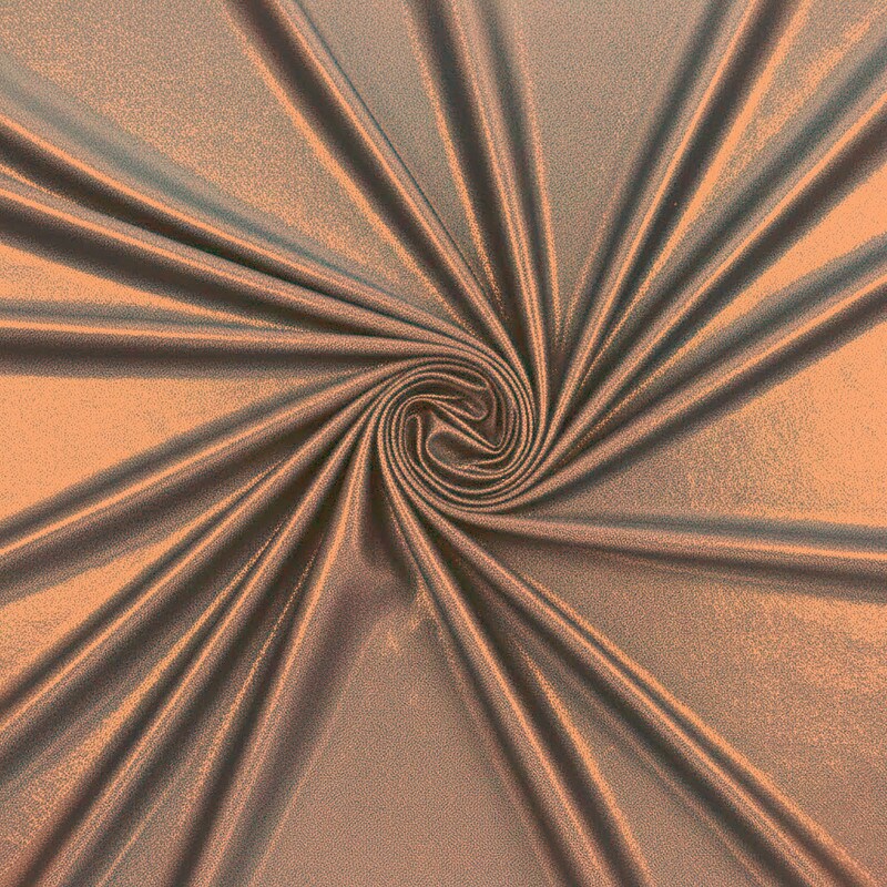 Foil Nylon Spandex Metallic Stretch Fabric 80% Nylon 20% Spandex for Dancewear Party Apparel 58 Inch Width 200 GSM