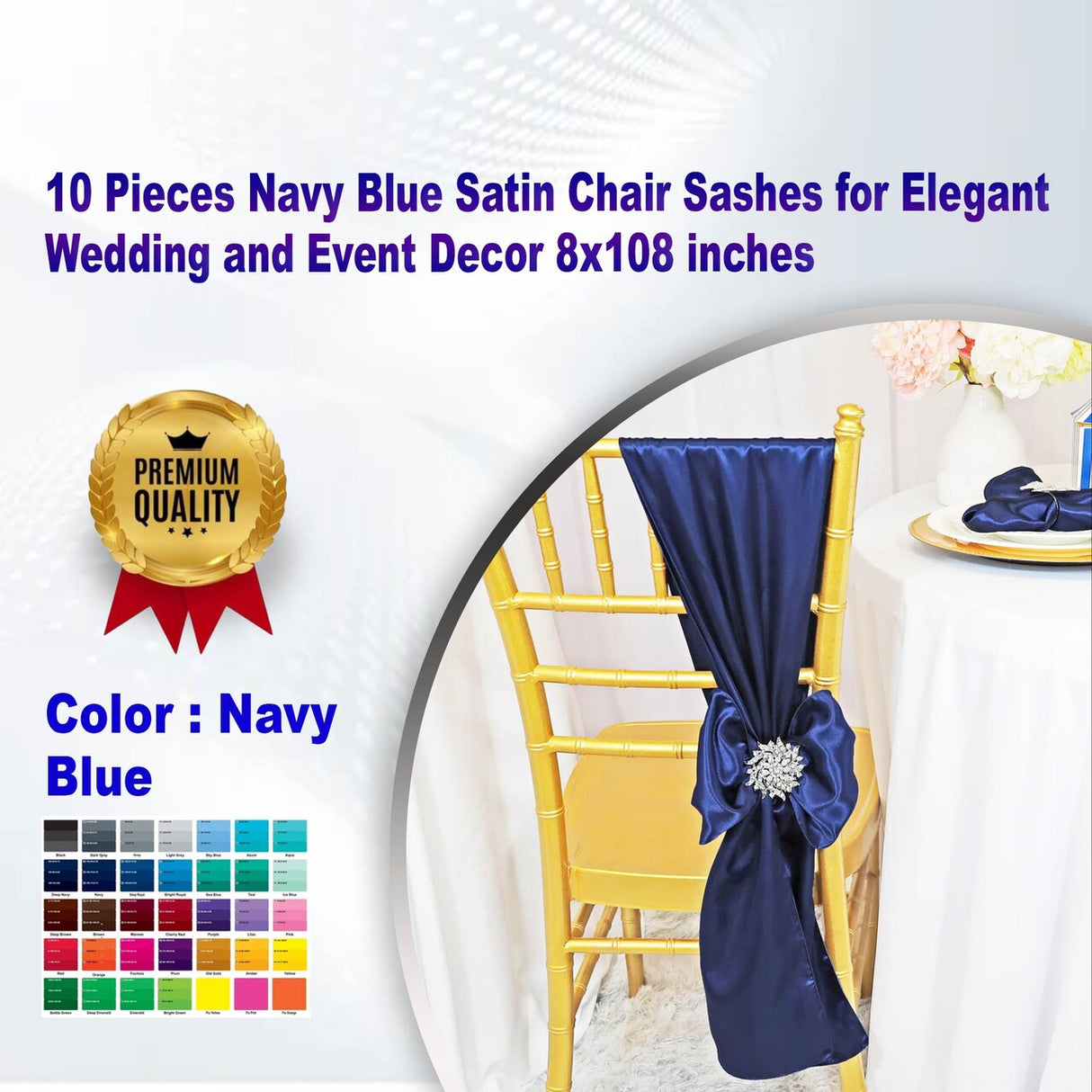 1 Piece Tiff Blue Or Aqua Blue Sequin Spandex Chair Cap 13.5 inch by 10 inch Party Decor