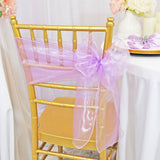 10 Pieces Lavender Organza Chair Sashes 8"x108" Wedding & Event Decor