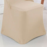 1 Piece Champagne Stretch Spandex Chair Cover for Sophisticated Folding Seating