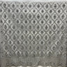 1 Yard Beaded 3D Floral Lace Fabric, Navy Embroidered Mesh, Polyester, 51” Wide,