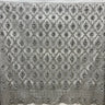 1 Yard Beaded 3D Floral Lace Fabric, Navy Embroidered Mesh, 100% Polyester, 51” Wide,