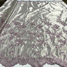 1 Yard Beaded Bridal Lace Fabric Embroidered Floral Satin Gown Couture 54" Width