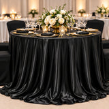 Black Low Stretch Polyester Fabric Extra Wide 108/120 Inch Yard