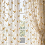 3D Butterflies Champagne Lace Fabric Embroidered by the Yard Decor