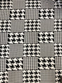 Big And Small Houndstooth Print Polyester Spandex Fabric - Black And White Houndstooth, 58" To 60" Width