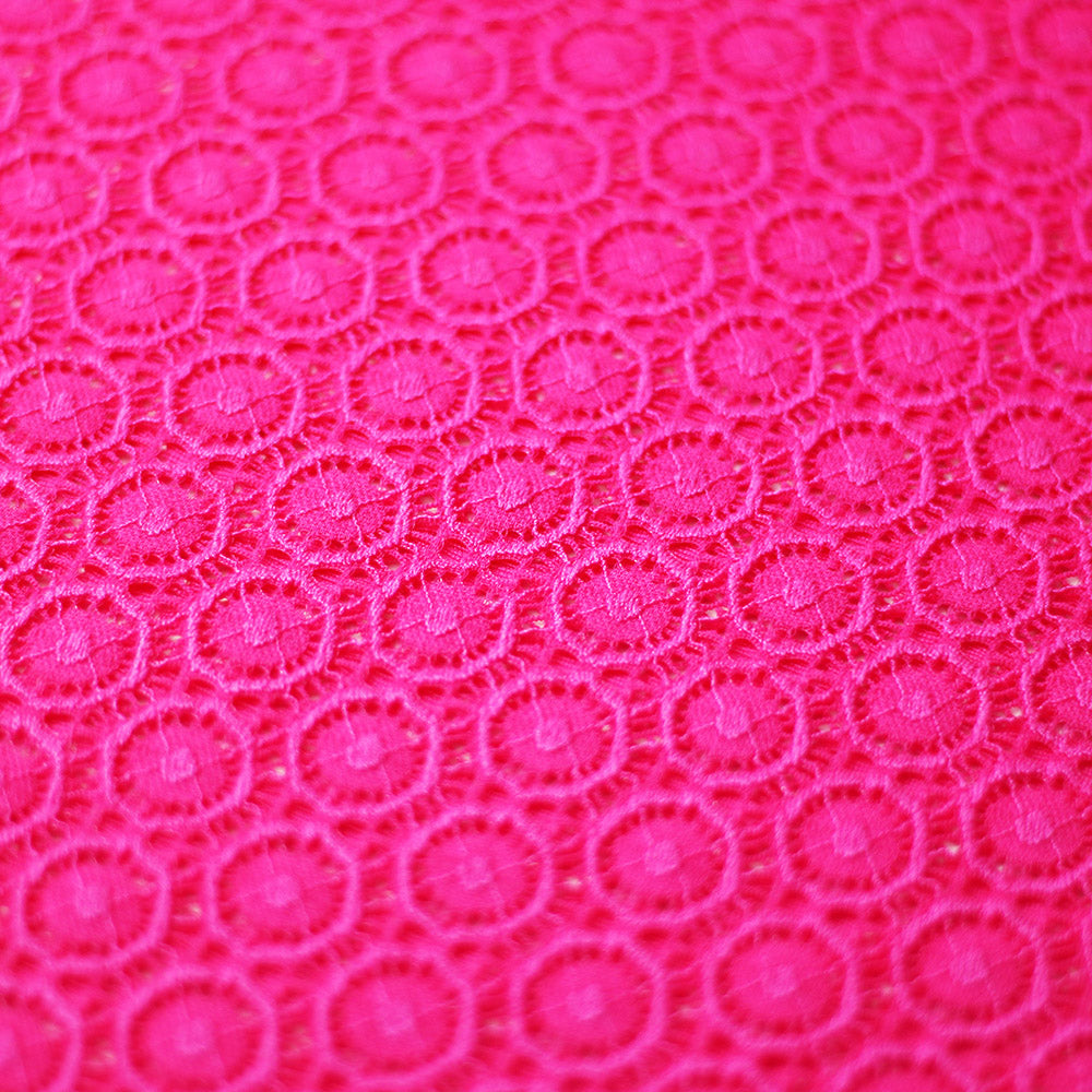 Victorian Stretch Lace Nylon Spandex Fabric - Multiple Colors, Polka Dot Lace, 58/60" Width, 170 GSM (1 Yard)