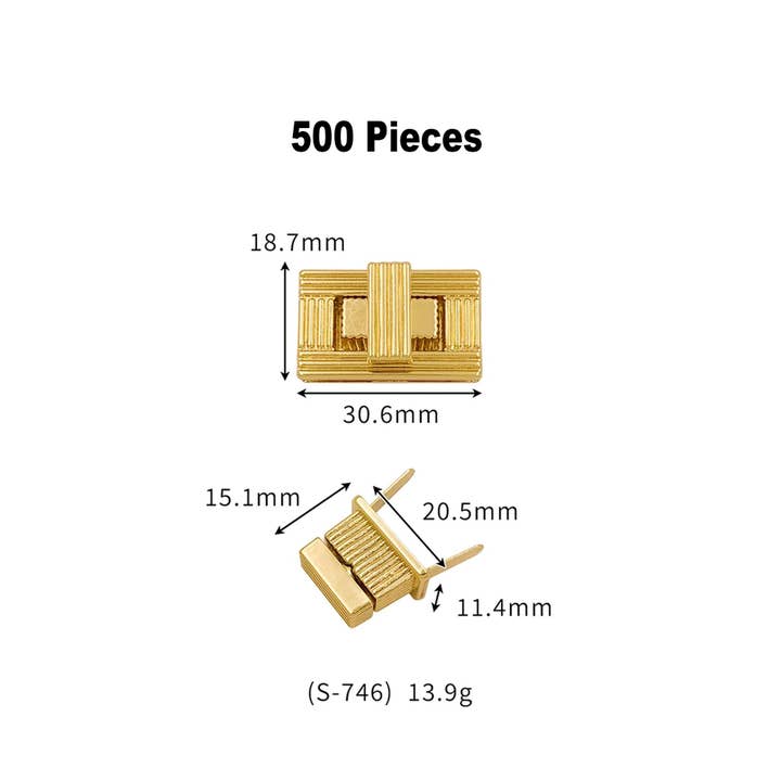 S746 Lock Pick Gun Bag Metal Luggage Twist Clip Box Clasp Container Handbag Lace Handbag Lock