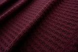 1 Yard Waffle Solid Knit Fabric, 58/60'' Wide Polyester Rayon Spandex Blend