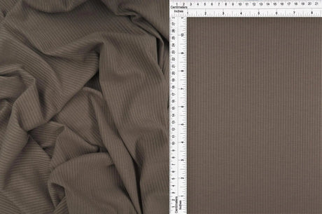 1 Yard 4x2 Rib Solid Knit Fabric, 52/54'' Wide Polyester Rayon Spandex Blend