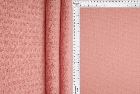 Waffle Solid Knit Fabric 1 Yard Soft Stretch Textured Material 58/60" Wide