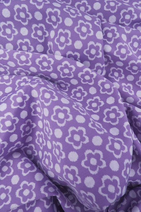 Double Knit Jacquard Floral Fabric Heavyweight Stretch Flower Knit, 58/60" Wide