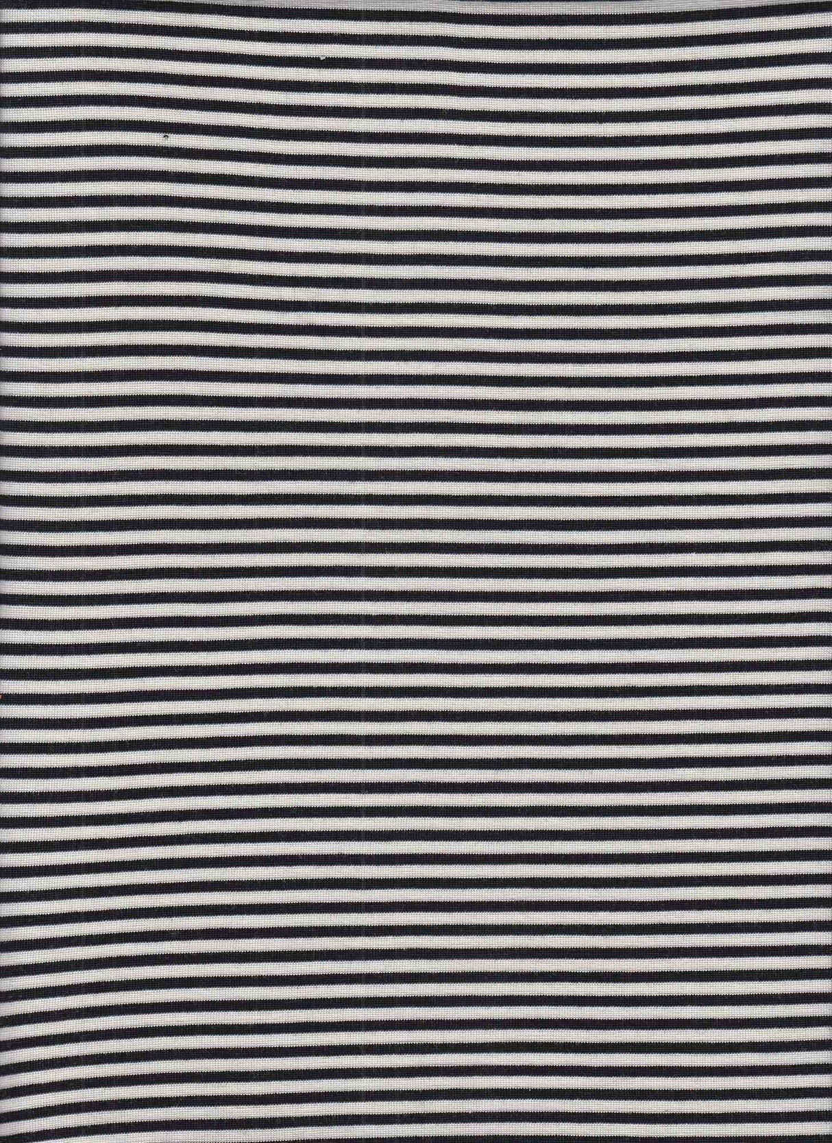 1 Yard Jersey Horizontal Stripe YD Fabric 180 GSM Rayon Spandex Blend Soft Stretch 58/60" Width