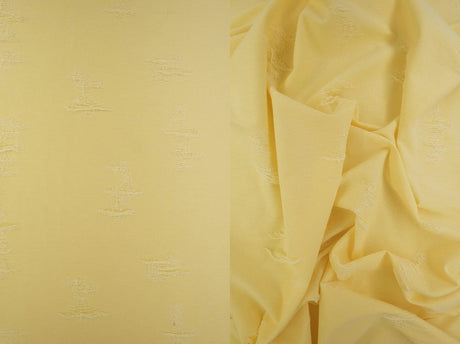 1 Yard Distressed Solid Jacquard Knit Fabric Double Knit Stretch 63/65 Inches Wide