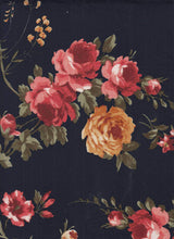 1 Yard Floral Print DTY Brushed Knit Fabric Soft Stretch Polyester Spandex 58/60 Inches Wide