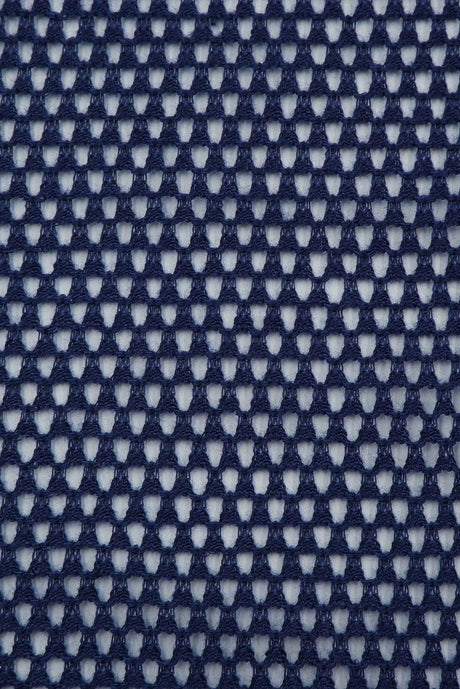 Pointelle Mesh Solid Fabric 1 Yard Navy Dark Soft Stretch Lightweight 58/60" Wide