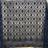 1 Yard Beaded 3D Floral Lace Fabric, Navy Embroidered Mesh, 100% Polyester, 51” Wide,