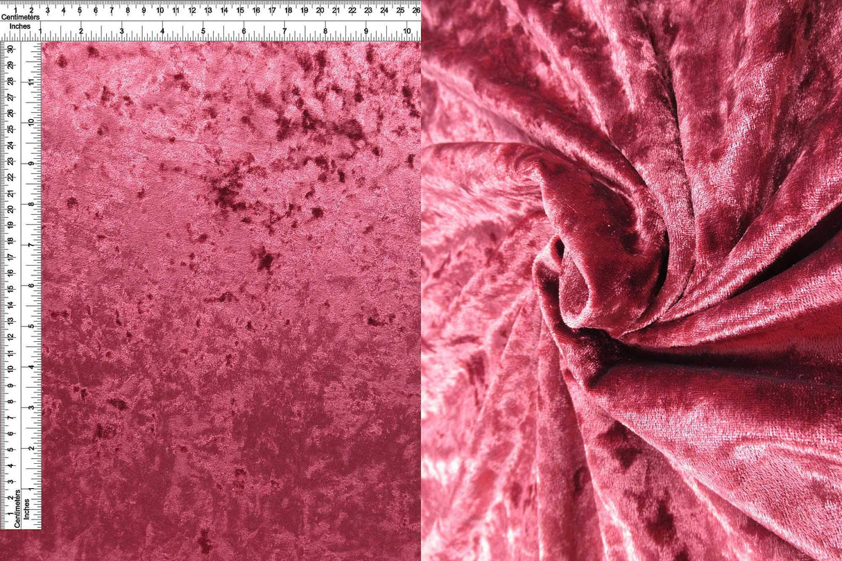 Crushed Velvet Solid Fabric 1 Yard Soft Stretch Shiny Finish 58/60" Wide
