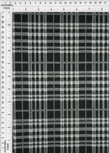 1 Yard Textured Plaid Jacquard Knit Fabric Double Knit Stretch 59/60” Wide