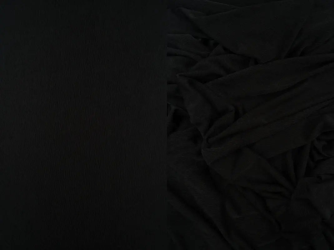 1 Yard Slinky Rib Knit Fabric 1x1 Solid Polyester Spandex Stretch 52/54 Inches