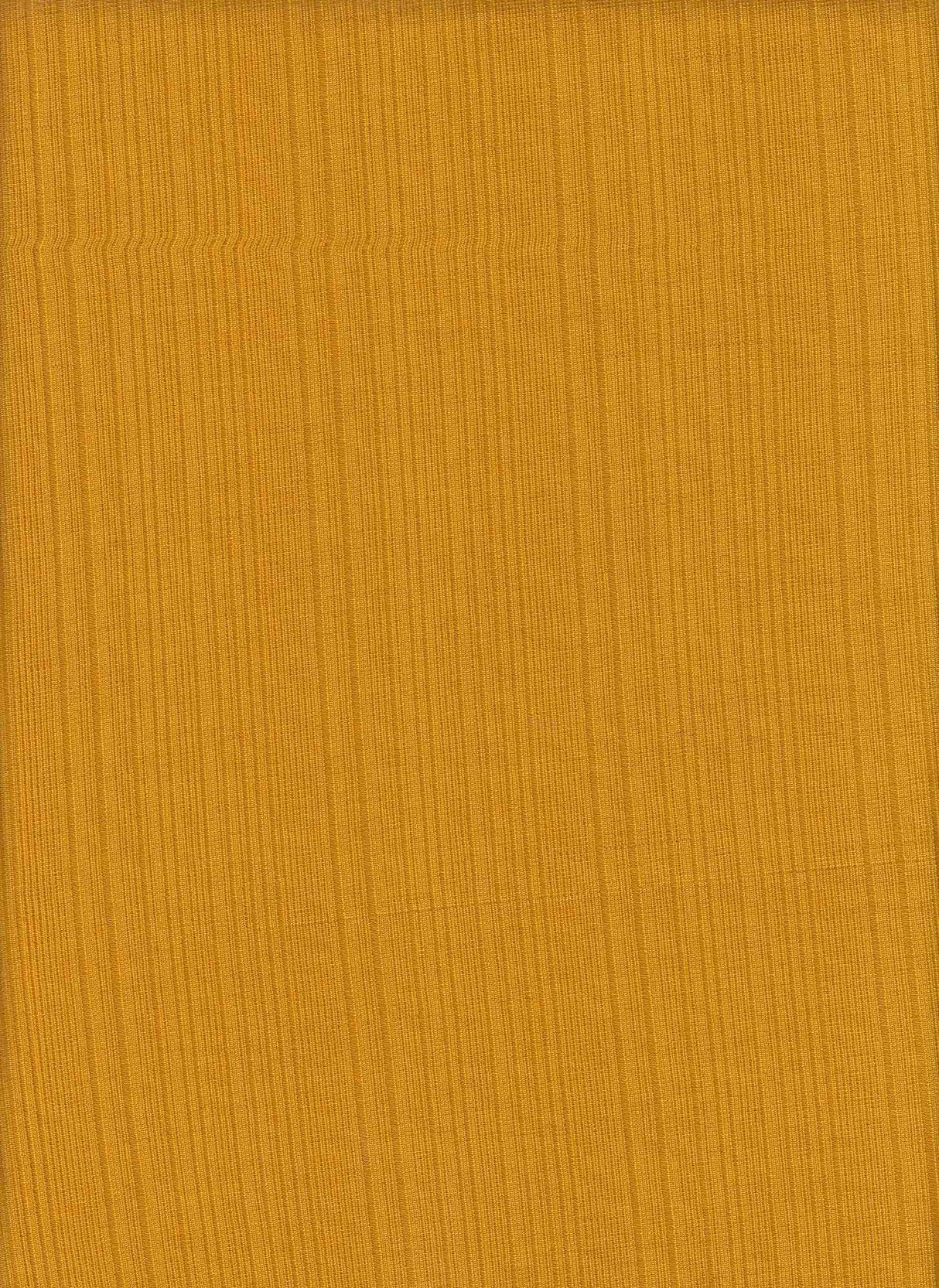 1 Yard Irregular Rib Slub Knit Fabric 240 GSM, 56/58'' Wide Polyester Spandex Blend Mango
