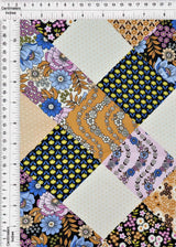 1 Yard Wool Dobby Floral Patchwork Fabric, 57/58? Wide 100% Polyester