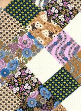1 Yard Wool Dobby Floral Patchwork Fabric, 57/58? Wide 100% Polyester