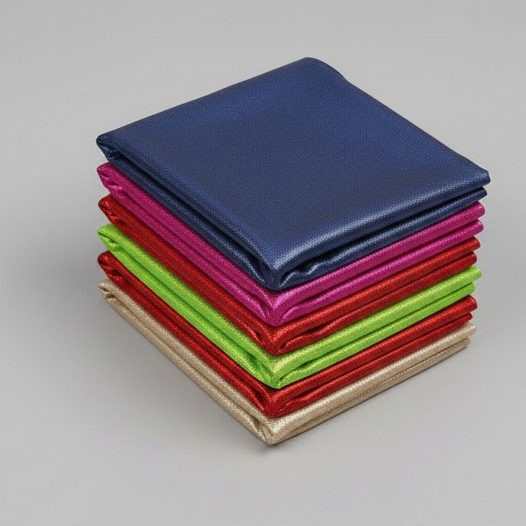 Foil Nylon Spandex Metallic Stretch Fabric 80% Nylon 20% Spandex for Dancewear Party Apparel 58 Inch Width 200 GSM