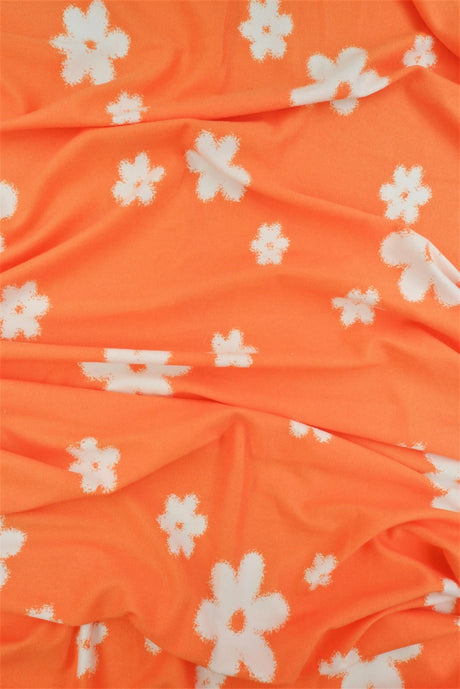DTY Brushed Floral Knit Fabric Soft Stretch Flower Print 58/60" Wide