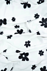 1 Yard Floral DTY Brushed Knit Fabric Soft Stretch 58/60 Inches Wide