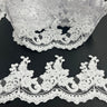 1 Yard Corded Embroidered Lace Trim 4" Wide 100% Polyester Net Mesh for Dresses & Costumes