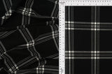 1 Yard Techno Crepe Plaid Print Fabric 220 GSM Polyester Spandex Blend 58/60" Width