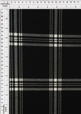1 Yard Techno Crepe Plaid Print Fabric 220 GSM Polyester Spandex Blend 58/60" Width